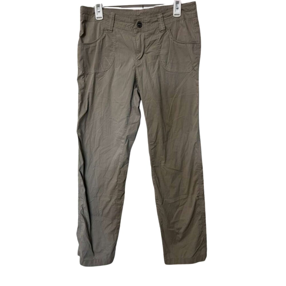 Kuhl Hiking Capri Pants Womens Size 10 Straight Roll Up Beige Outdoors Trail